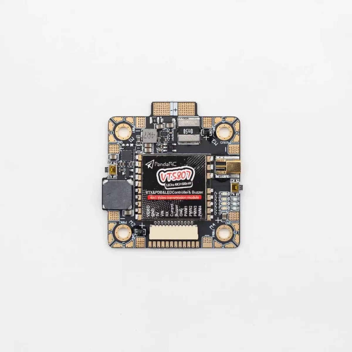 PANDARC VT5807 5.8ГГц 40CH VTX PDB&LED Контроллер&Зуммер 50x40x5мм для гоночного квадрокоптера PANDARC VT5807 5.8ГГц 40CH VTX PDB&LED Контроллер&Зуммер 50x40x5мм для гоночного квадрокоптера
