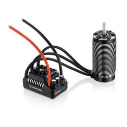 Бесколлекторный мотор 800KV 4-полюсный + ESC 200A влагозащищённый для 1/5 RC авто (HobbyWing)