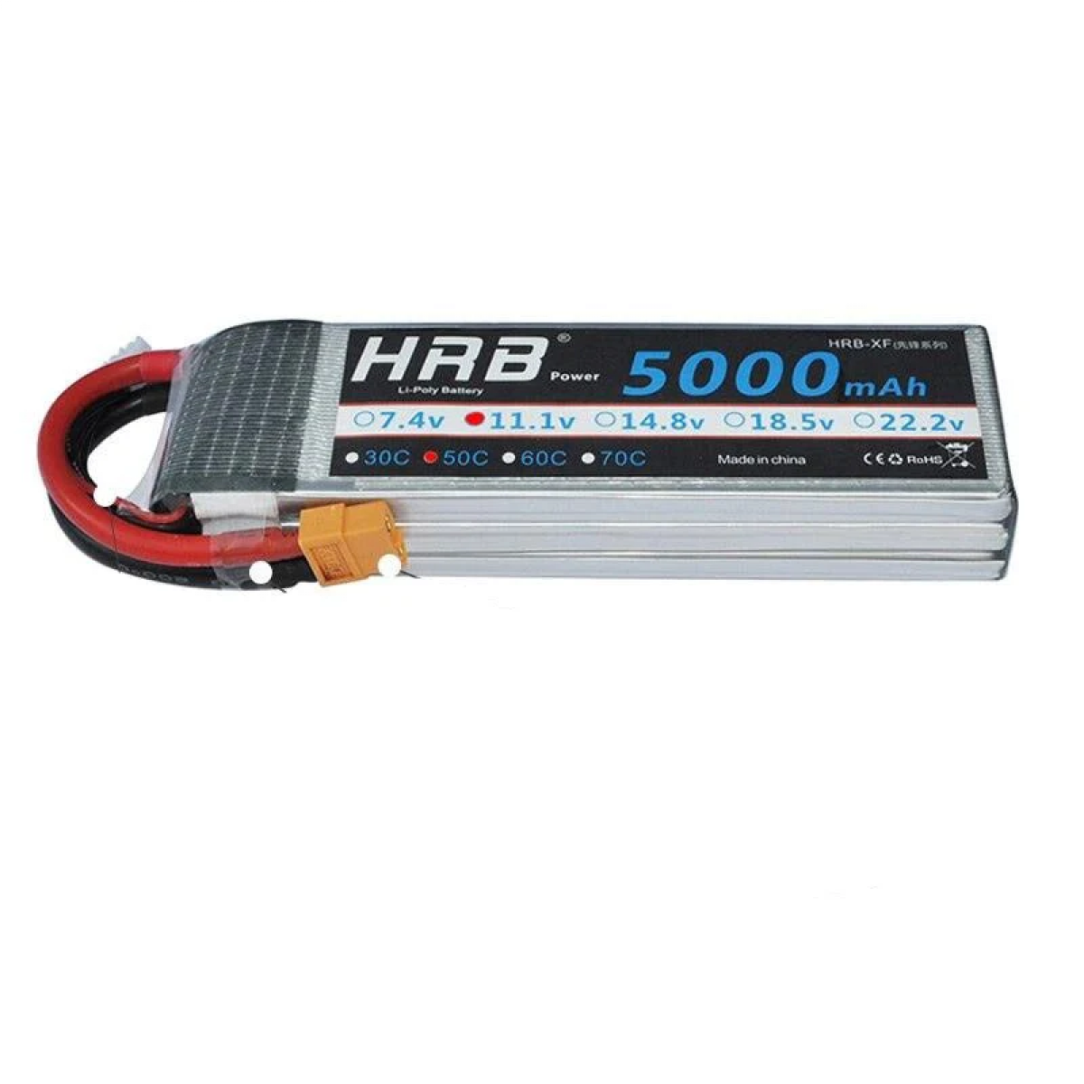 Аккумулятор HRB LiPo 4S 14.8V XT60 1500-22000mAh для FPV дрона, самолёта, авто, игрушек Аккумулятор HRB LiPo 4S 14.8V XT60 1500-22000mAh для FPV дрона, самолёта, авто, игрушек
