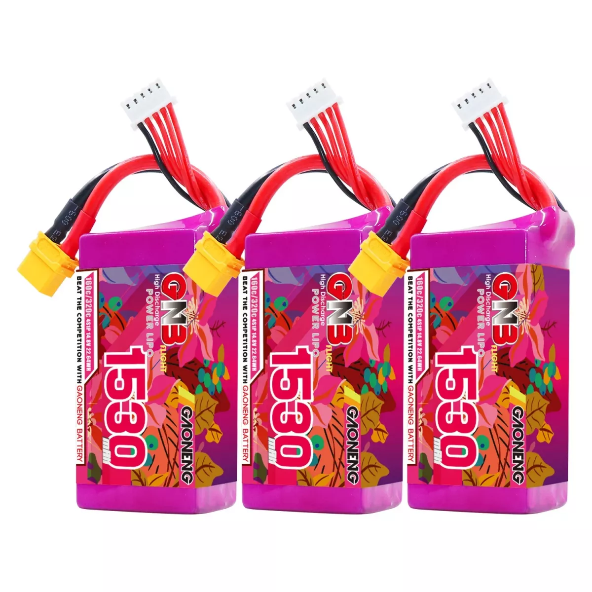 Аккумулятор GNB 4S 14.8V 1530mAh 160C/320C Lipo для квадрокоптеров RC FPV Аккумулятор GNB 4S 14.8V 1530mAh 160C/320C Lipo для квадрокоптеров RC FPV