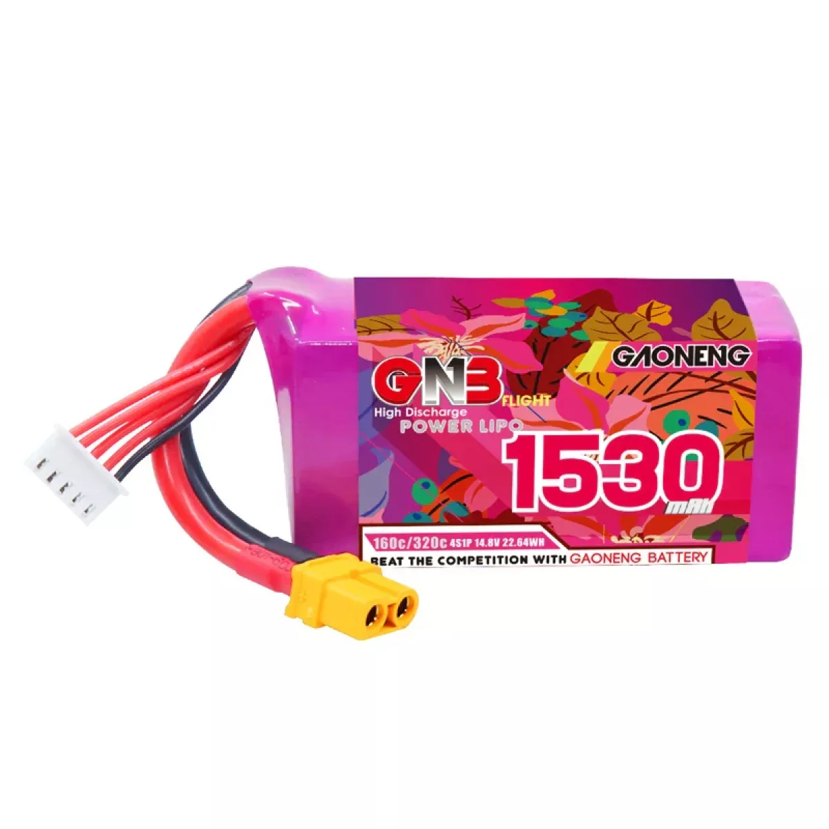 Аккумулятор GNB 4S 14.8V 1530mAh 160C/320C Lipo для квадрокоптеров RC FPV Аккумулятор GNB 4S 14.8V 1530mAh 160C/320C Lipo для квадрокоптеров RC FPV