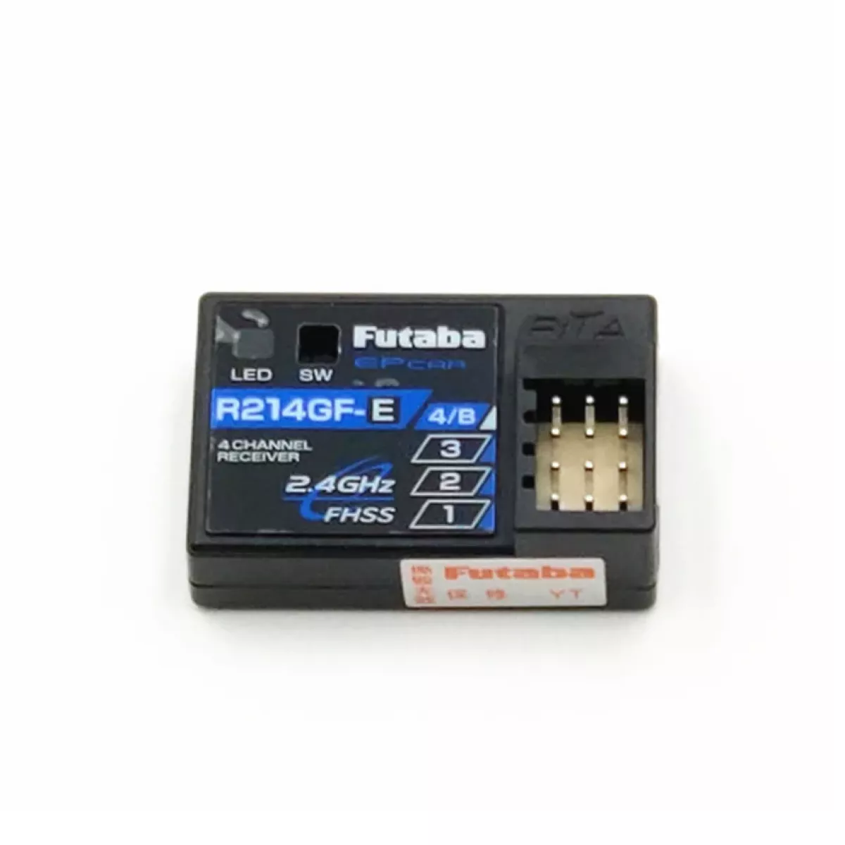 Приёмник Futaba R214GF-E 2.4ГГц 4-канальный S-FHSS HV с встроенной антенной для RC авто Приёмник Futaba R214GF-E 2.4ГГц 4-канальный S-FHSS HV с встроенной антенной для RC авто