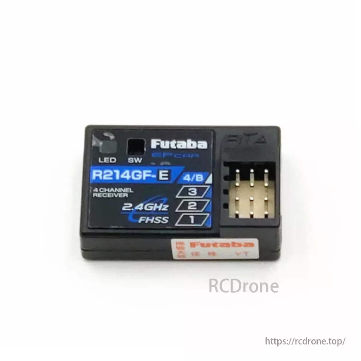 Приёмник Futaba R214GF-E 2.4ГГц 4-канальный S-FHSS HV с встроенной антенной для RC авто Приёмник Futaba R214GF-E 2.4ГГц 4-канальный S-FHSS HV с встроенной антенной для RC авто