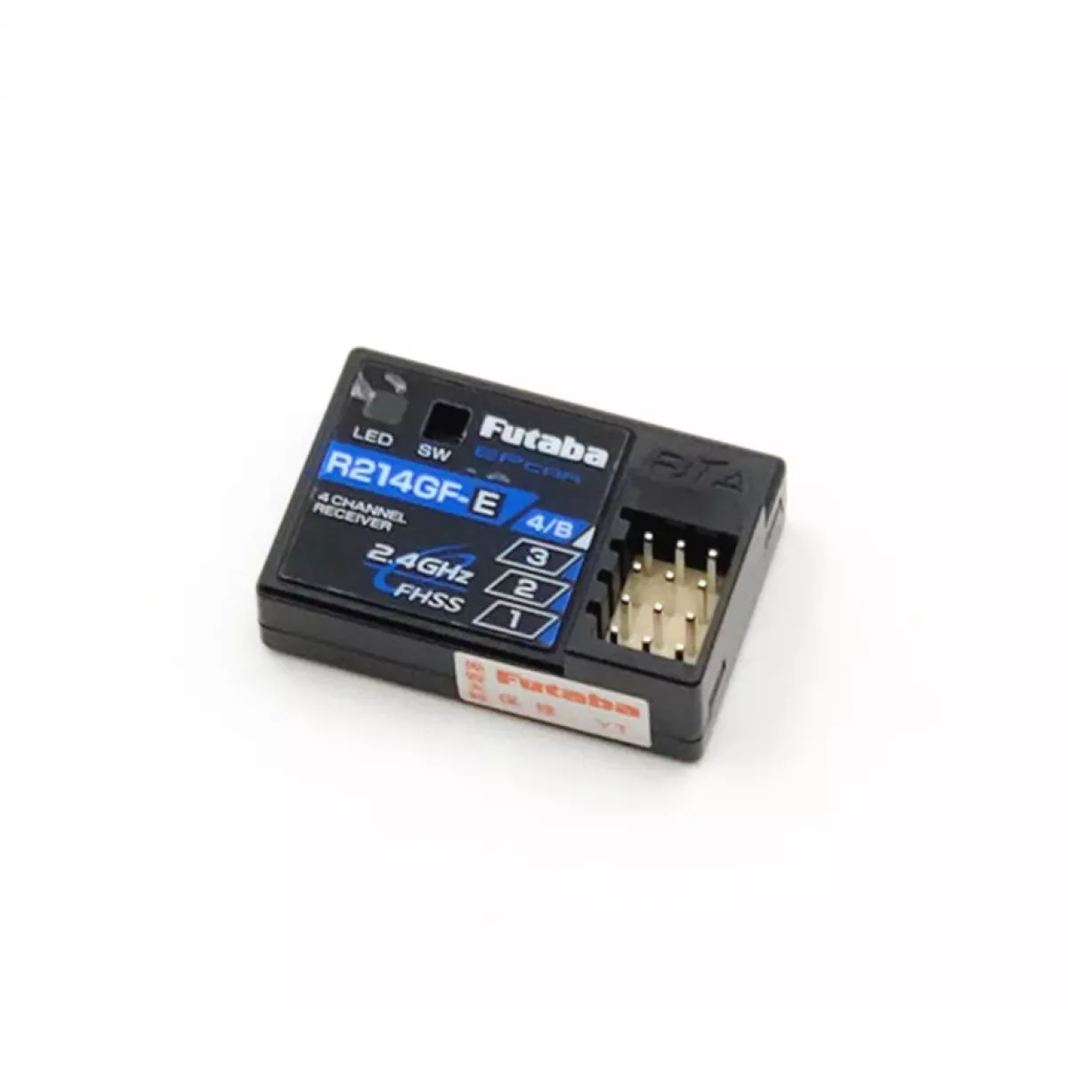 Приёмник Futaba R214GF-E 2.4ГГц 4-канальный S-FHSS HV с встроенной антенной для RC авто Приёмник Futaba R214GF-E 2.4ГГц 4-канальный S-FHSS HV с встроенной антенной для RC авто
