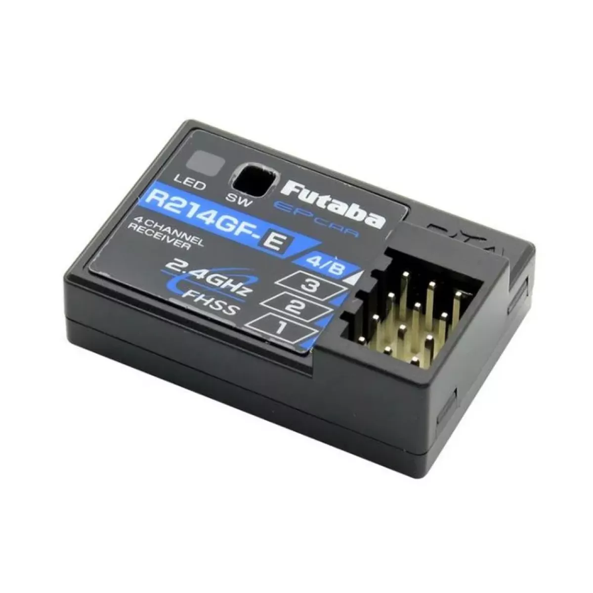 Приёмник Futaba R214GF-E 2.4ГГц 4-канальный S-FHSS HV с встроенной антенной для RC авто Приёмник Futaba R214GF-E 2.4ГГц 4-канальный S-FHSS HV с встроенной антенной для RC авто