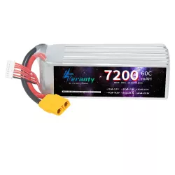 Аккумулятор TERANTY 6S 22.2В 7200мАч 60C Lipo для FPV дронов, разъемы Deans T, XT90, EC5, XT60