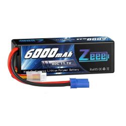 Аккумулятор Zeee 3S LiPo 11.1В 80C 6000мАч в жёстком корпусе EC5 для RC автомобилей, дронов, лодок