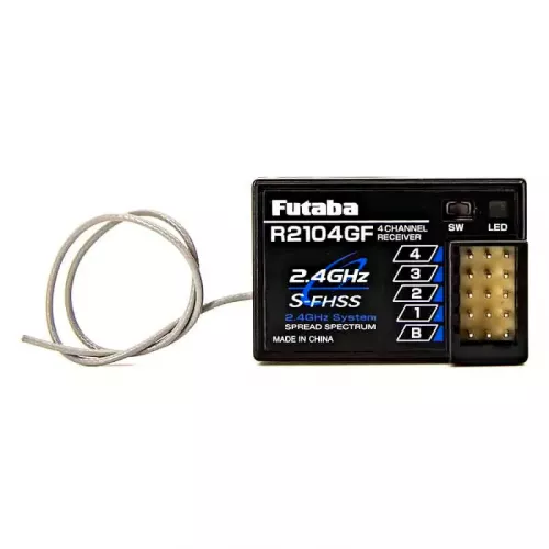 Приёмник Futaba R2104GF 4 канала 2.4GHz S-FHSS, 4.8–6.0В, 8г для RC автомобилей и моделей