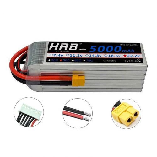 HRB 6S 22.2V Lipo аккумулятор XT60 1300–2600mAh 30C–100C для радиоуправляемых моделей