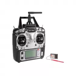 Flysky FS-T6 6CH 2.4G ЖК-передатчик с приёмником R6B для радиоуправляемых моделей и игрушек