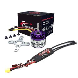 Бесколлекторный мотор FLASHHOBBY H2830 3250KV/3500KV/4000KV и ESC 40A для RC вертолёта