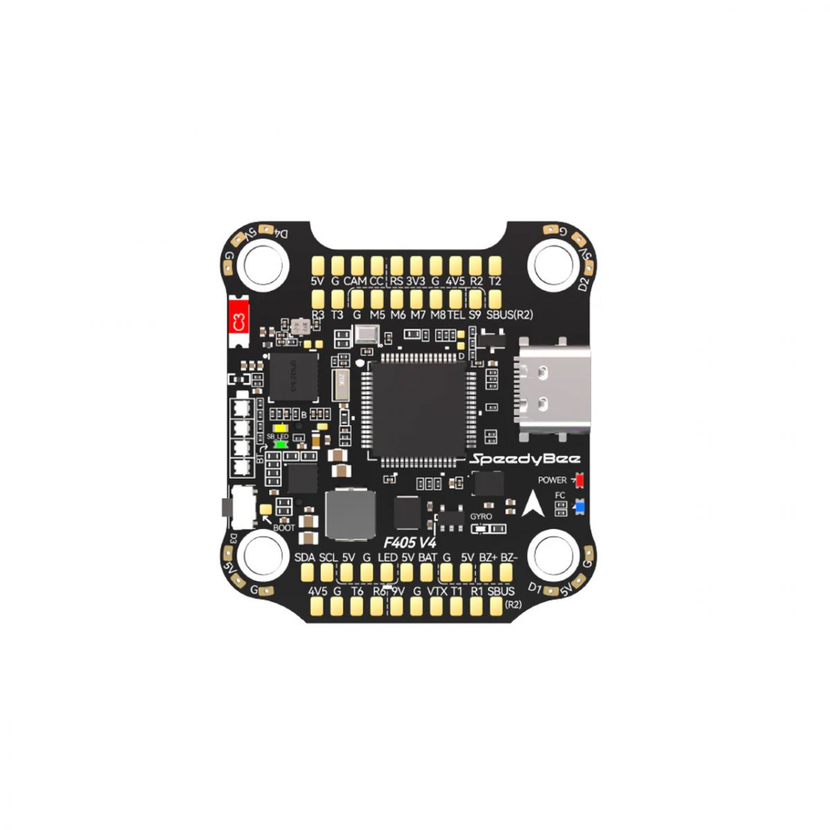 Стек SpeedyBee F405 V4 BLS 55A 30x30 FC и ESC для FPV квадрокоптеров Стек SpeedyBee F405 V4 BLS 55A 30x30 FC и ESC для FPV квадрокоптеров