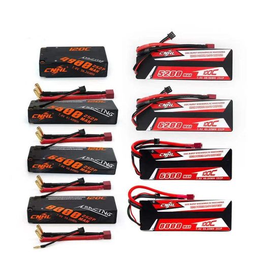 Аккумулятор CNHL LiPo 2S/3S/4S 7.4V/11.1V/14.8V 5200–8000мАч 100C/120C с T-Deans для FPV дрона и авто