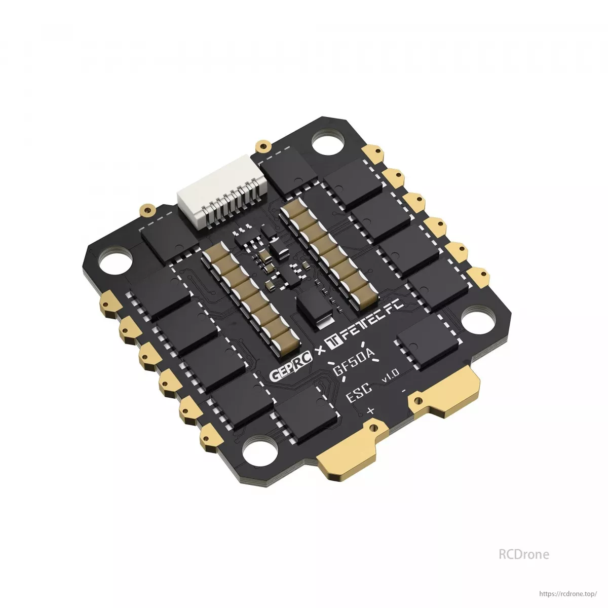 GEPRC Fettec GF50A 4-в-1 ESC 2–6S 50A STM32G071 DShot2400 FETTEC прошивка 30.5x30.5 мм для FPV дронов GEPRC Fettec GF50A 4-в-1 ESC 2–6S 50A STM32G071 DShot2400 FETTEC прошивка 30.5x30.5 мм для FPV дронов