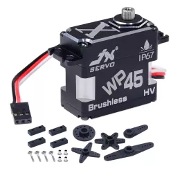 JX Servo WP45 – 45КГ, 8.4В, бесщеточный, металл, IP67, водонепроницаемый, для RC, БПЛА, промышленность