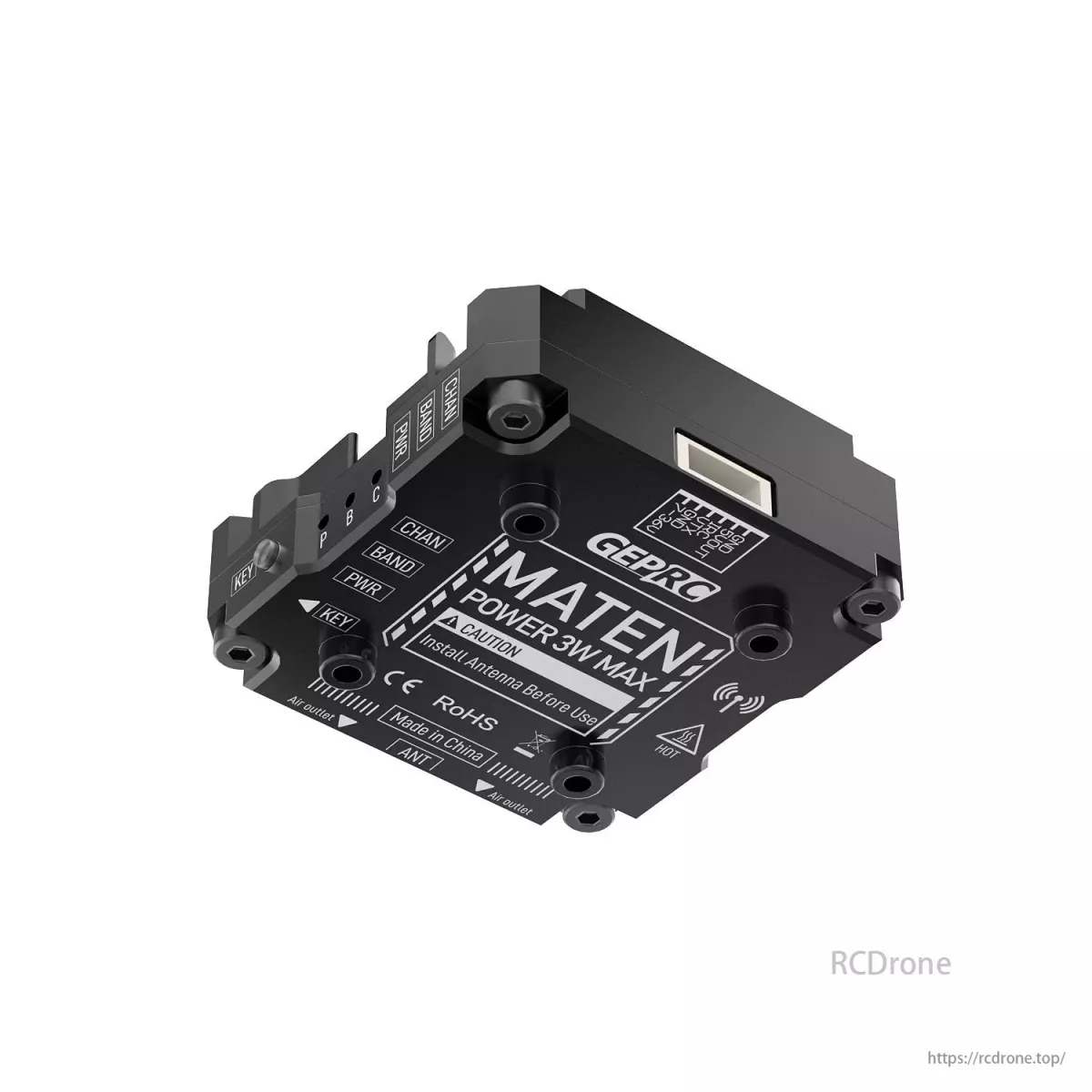 GEPRC MATEN 5.8G 3W VTX PRO для FPV дрона – 80 каналов, IRC Tramp, 3000мВт, MMCX, 7-36В GEPRC MATEN 5.8G 3W VTX PRO для FPV дрона – 80 каналов, IRC Tramp, 3000мВт, MMCX, 7-36В