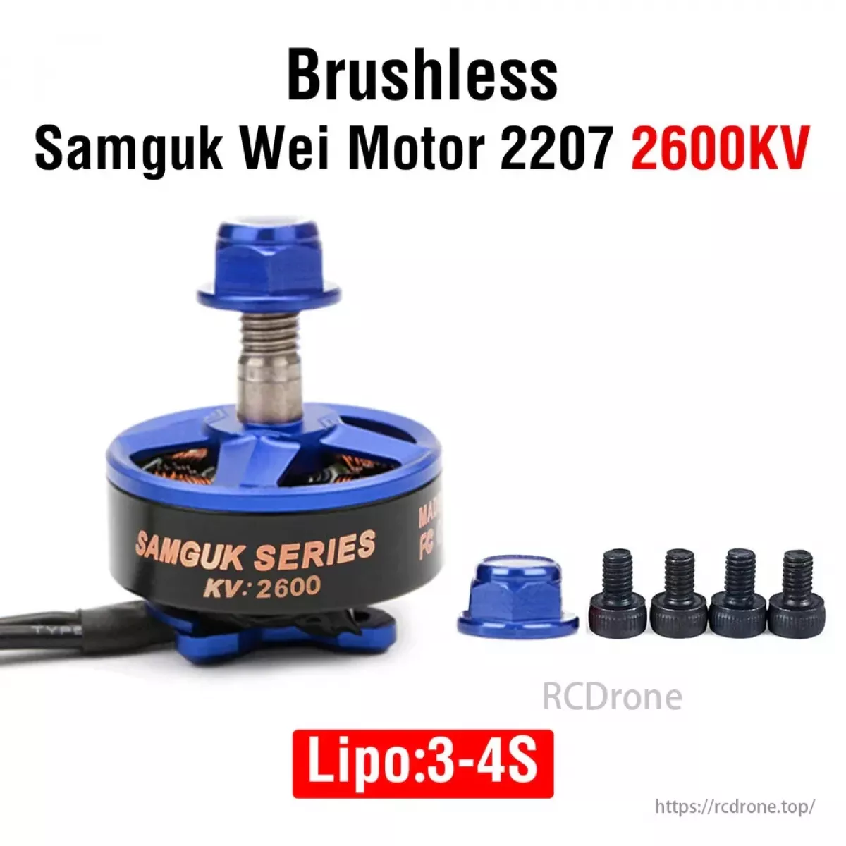 Бесщеточный мотор DYS Samguk Wei 2207 1750KV/2300KV/2600KV 3-6S для FPV-дрона 5 дюймов Бесщеточный мотор DYS Samguk Wei 2207 1750KV/2300KV/2600KV 3-6S для FPV-дрона 5 дюймов
