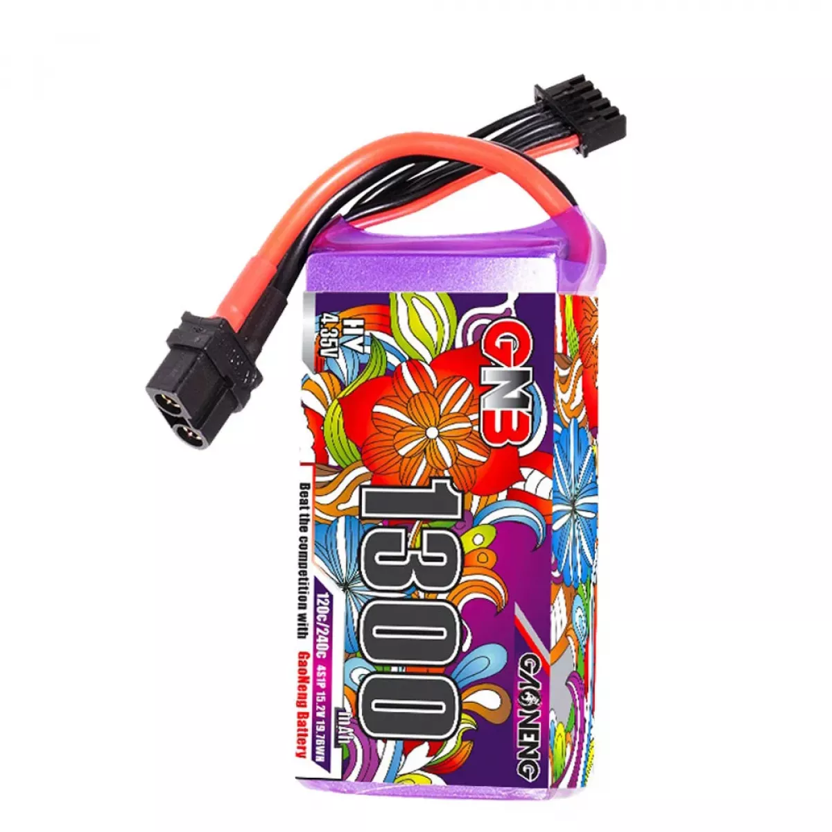 Аккумулятор GNB 4S HV 15.2V 1300mAh 120C/240C LiPo для дрона Аккумулятор GNB 4S HV 15.2V 1300mAh 120C/240C LiPo для дрона