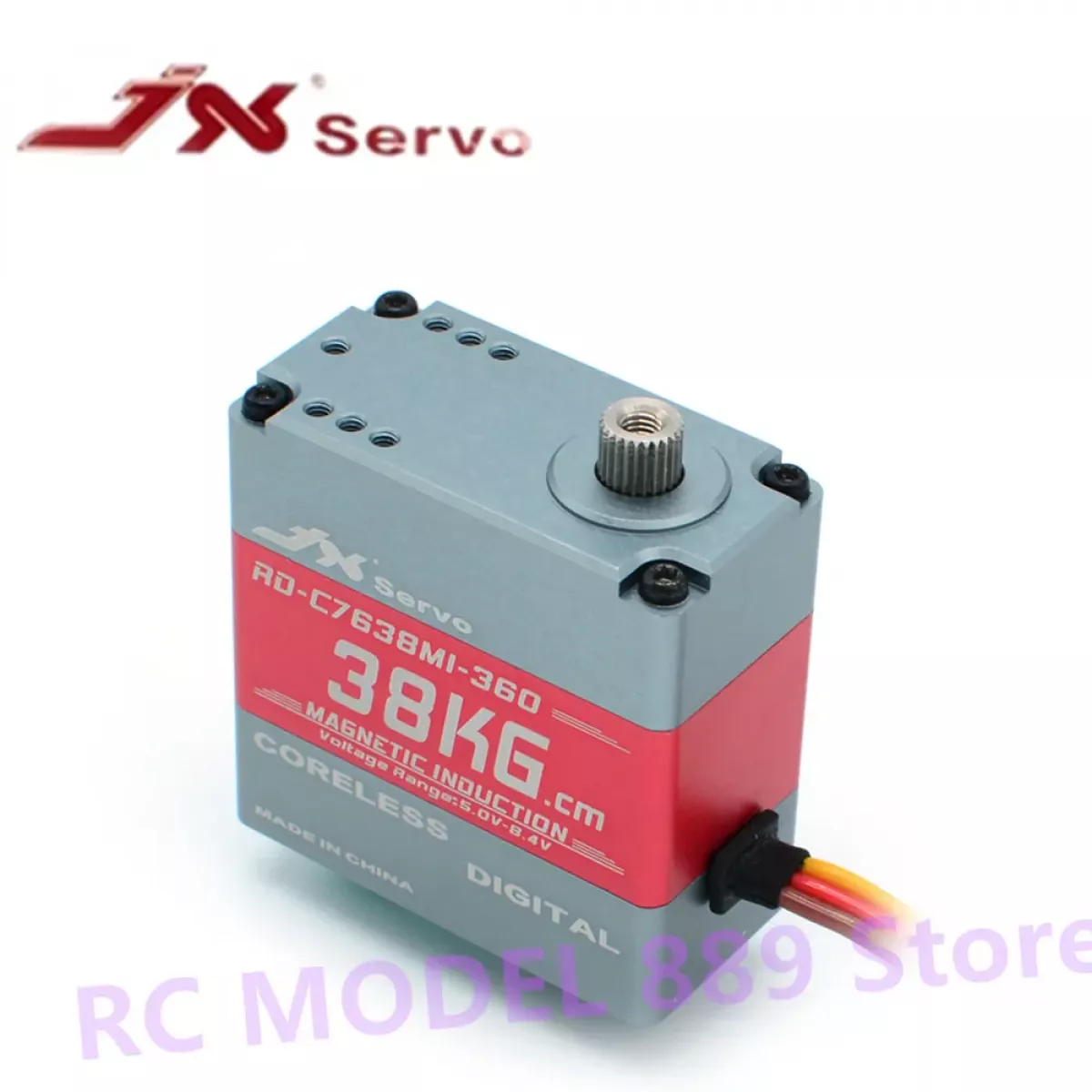 JX Servo RD-C7638MI-360, 38кг·см, 360°, бесколлекторный, магнитная индукция, CNC алюминий, серво для роботов JX Servo RD-C7638MI-360, 38кг·см, 360°, бесколлекторный, магнитная индукция, CNC алюминий, серво для роботов
