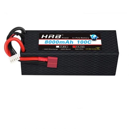 HRB Lipo аккумулятор 8000mAh 3S2P Hardcase для авто, вертолётов, самолётов, разъёмы XT150/AS150/XT60/XT90-S/T/Deans/EC5/XT90
