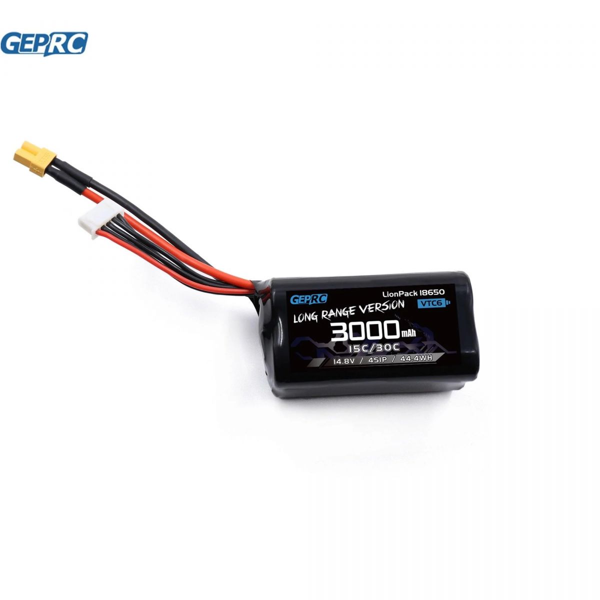 Батарея GEPRC 3000мАч VTC6 18650 4S1P с XT30/XT60 для FPV квадрокоптеров Crocodile Baby4 Батарея GEPRC 3000мАч VTC6 18650 4S1P с XT30/XT60 для FPV квадрокоптеров Crocodile Baby4