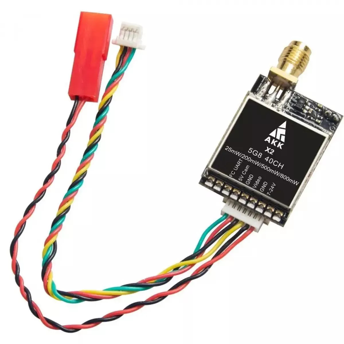 AKK X2P/X2 5.8ГГц 40CH VTX – видеопередатчик FPV, 0.01–800mW, совместим с Betaflight OSD FC AKK X2P/X2 5.8ГГц 40CH VTX – видеопередатчик FPV, 0.01–800mW, совместим с Betaflight OSD FC