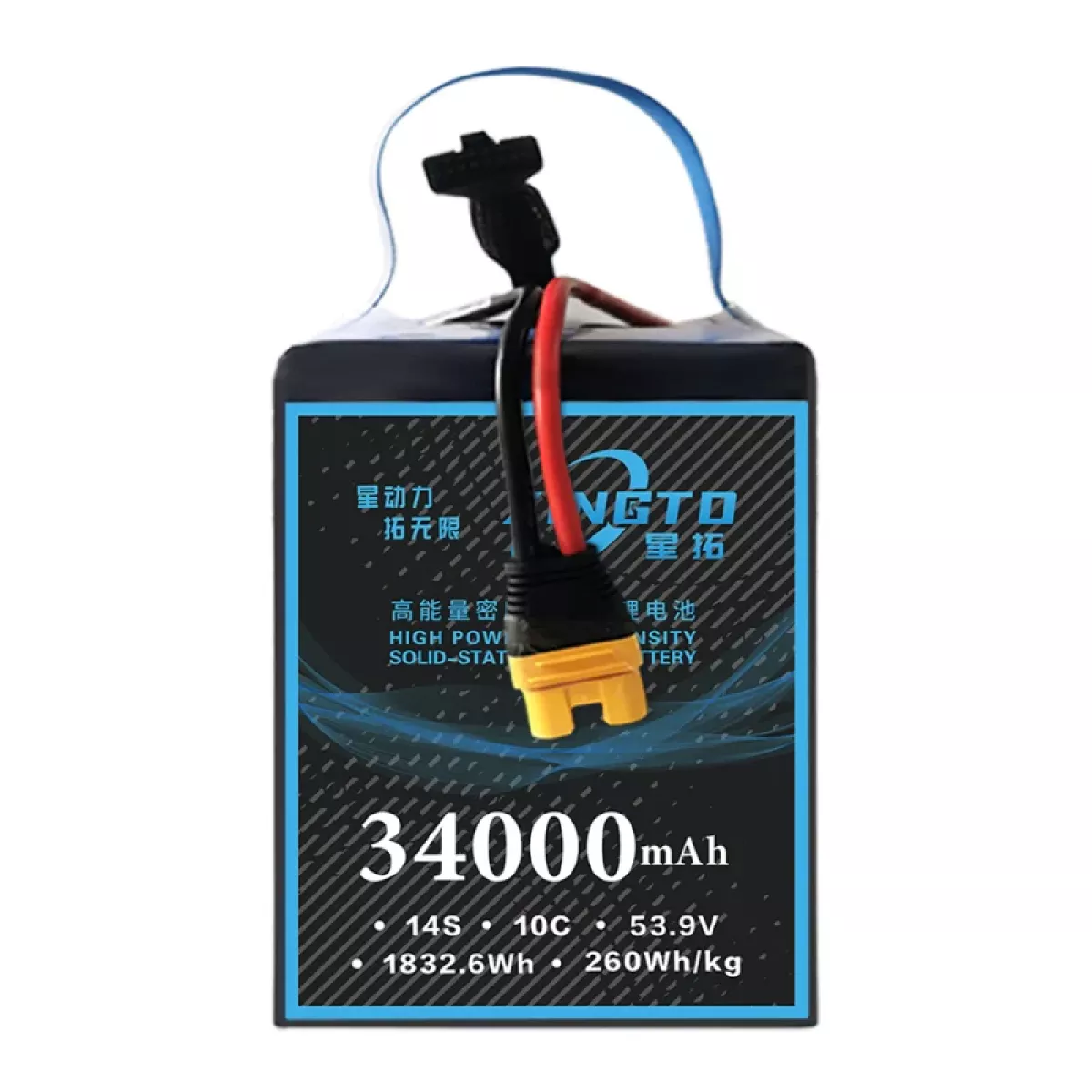 XINGTO 53.9V 14S HV 34000mAh 10C LiPo — высокоплотный полутвердотельный аккумулятор для БПЛА XINGTO 53.9V 14S HV 34000mAh 10C LiPo — высокоплотный полутвердотельный аккумулятор для БПЛА