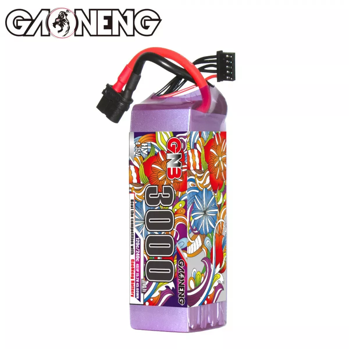 Аккумулятор GNB 4S HV 15.2V 3000мАч 120C/240C LiPo для дрона с разъёмами XT60/XT90 Аккумулятор GNB 4S HV 15.2V 3000мАч 120C/240C LiPo для дрона с разъёмами XT60/XT90