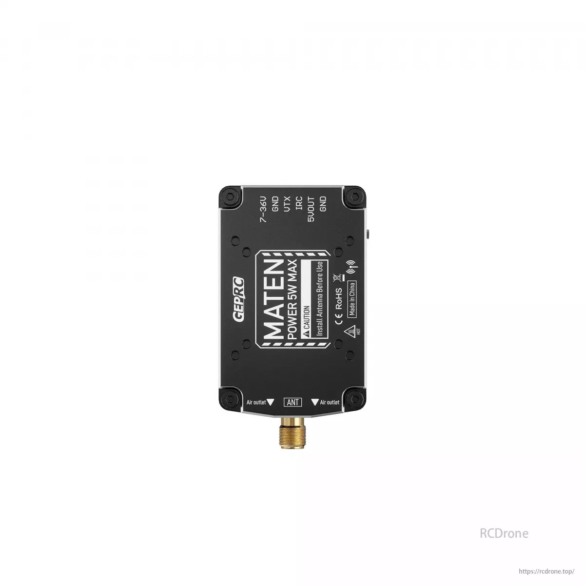 GEPRC MATEN 1.2G 5W VTX PRO – мощный 1.2/1.3ГГц 9-канальный видеопередатчик для FPV дронов GEPRC MATEN 1.2G 5W VTX PRO – мощный 1.2/1.3ГГц 9-канальный видеопередатчик для FPV дронов