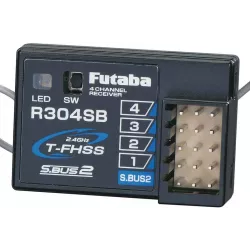 Приёмник Futaba R304SB T-FHSS, 4 канала, телеметрия, 4.8–7.4В, для наземных RC моделей