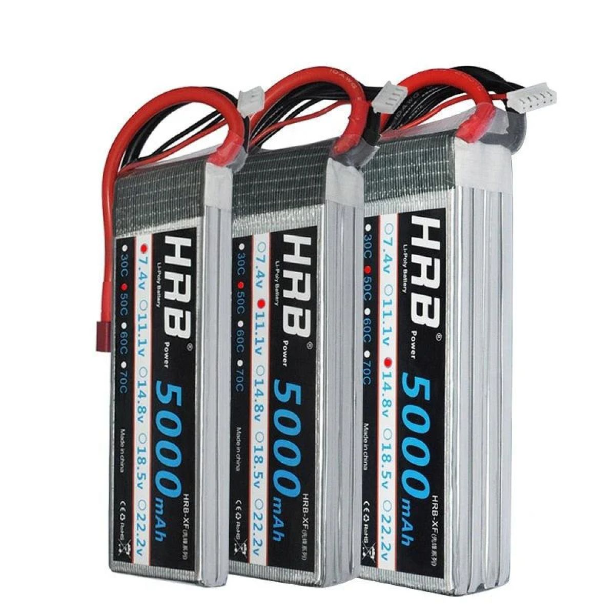 Аккумулятор HRB Lipo 2S-6S 5000mAh 7.4-22.2V 50C XT60 Deans EC5 для RC самолетов, авто Axial Аккумулятор HRB Lipo 2S-6S 5000mAh 7.4-22.2V 50C XT60 Deans EC5 для RC самолетов, авто Axial