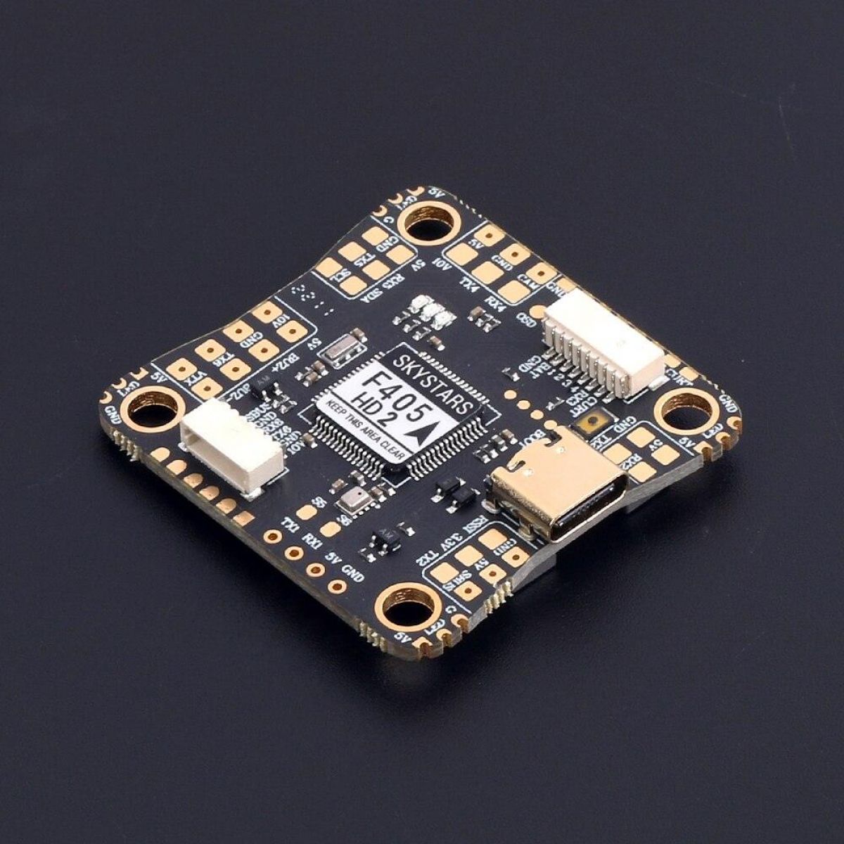 Стек Skystars F4 F405HD2 OSD 45A Blheli_S 3-6S 4-в-1 ESC 30.5x30.5мм для FPV квадрокоптера Стек Skystars F4 F405HD2 OSD 45A Blheli_S 3-6S 4-в-1 ESC 30.5x30.5мм для FPV квадрокоптера