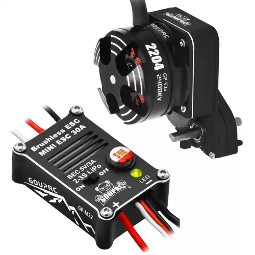 Бесколлекторный мотор 2204 2400KV с креплением и 30A ESC для SCX24 1/24 RC вездехода