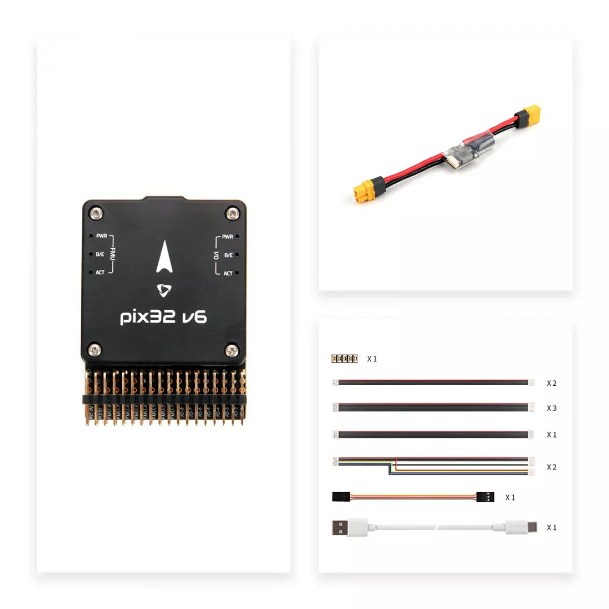 Контроллер полёта Holybro Pix32 v6 STM32H743, стандартный/мини комплект с GPS M8N/M9N/M10 Контроллер полёта Holybro Pix32 v6 STM32H743, стандартный/мини комплект с GPS M8N/M9N/M10
