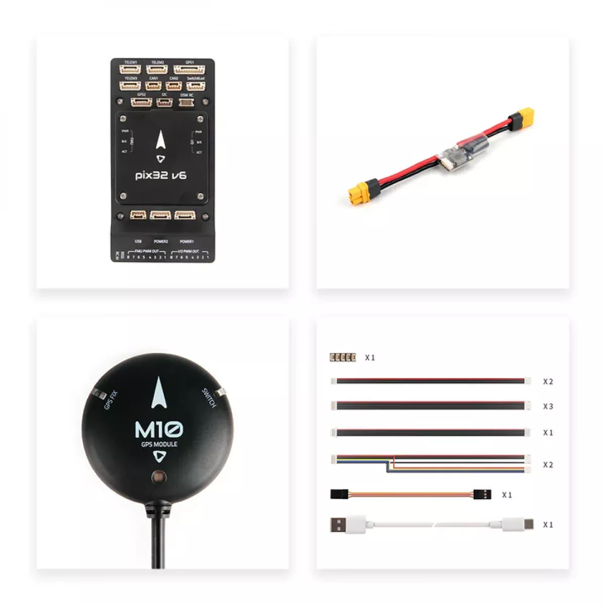 Контроллер полёта Holybro Pix32 v6 STM32H743, стандартный/мини комплект с GPS M8N/M9N/M10 Контроллер полёта Holybro Pix32 v6 STM32H743, стандартный/мини комплект с GPS M8N/M9N/M10