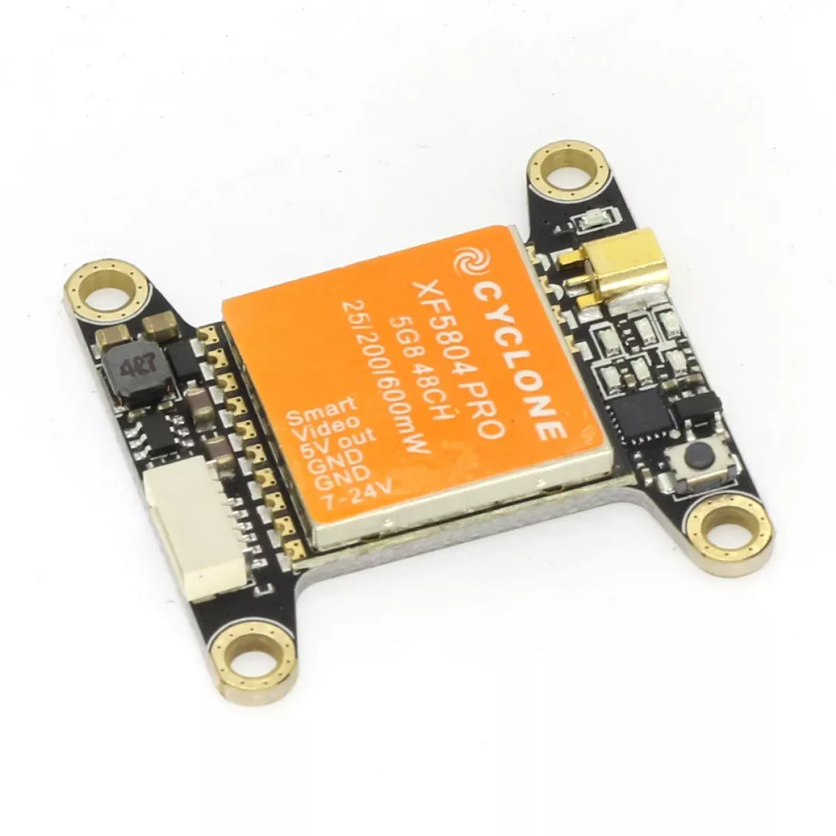 Cyclone XF5804 PRO VTX 5.8ГГц 48К 25/200/600мВт FPV видеопередатчик OSD MMCX переключаемый Cyclone XF5804 PRO VTX 5.8ГГц 48К 25/200/600мВт FPV видеопередатчик OSD MMCX переключаемый