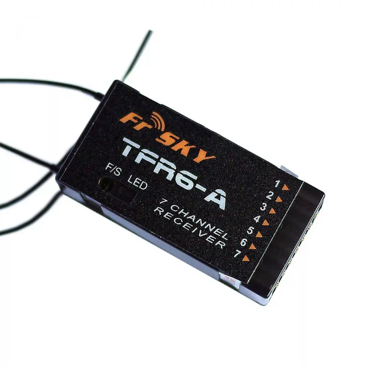 FrSky TFR6-A приёмник 2.4G 7-канальный, совместим с Futaba FASST (горизонтальные разъёмы) FrSky TFR6-A приёмник 2.4G 7-канальный, совместим с Futaba FASST (горизонтальные разъёмы)
