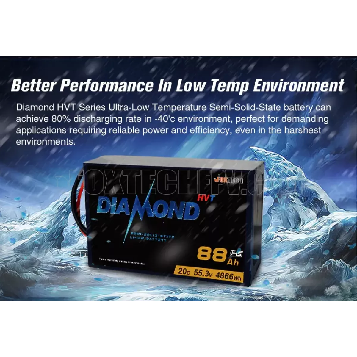 Аккумулятор Li-ion Diamond HVT 6S HV 23.7В 22/44/67Ач, -40℃~60℃ для БПЛА, 4.45В/ячейка Аккумулятор Li-ion Diamond HVT 6S HV 23.7В 22/44/67Ач, -40℃~60℃ для БПЛА, 4.45В/ячейка