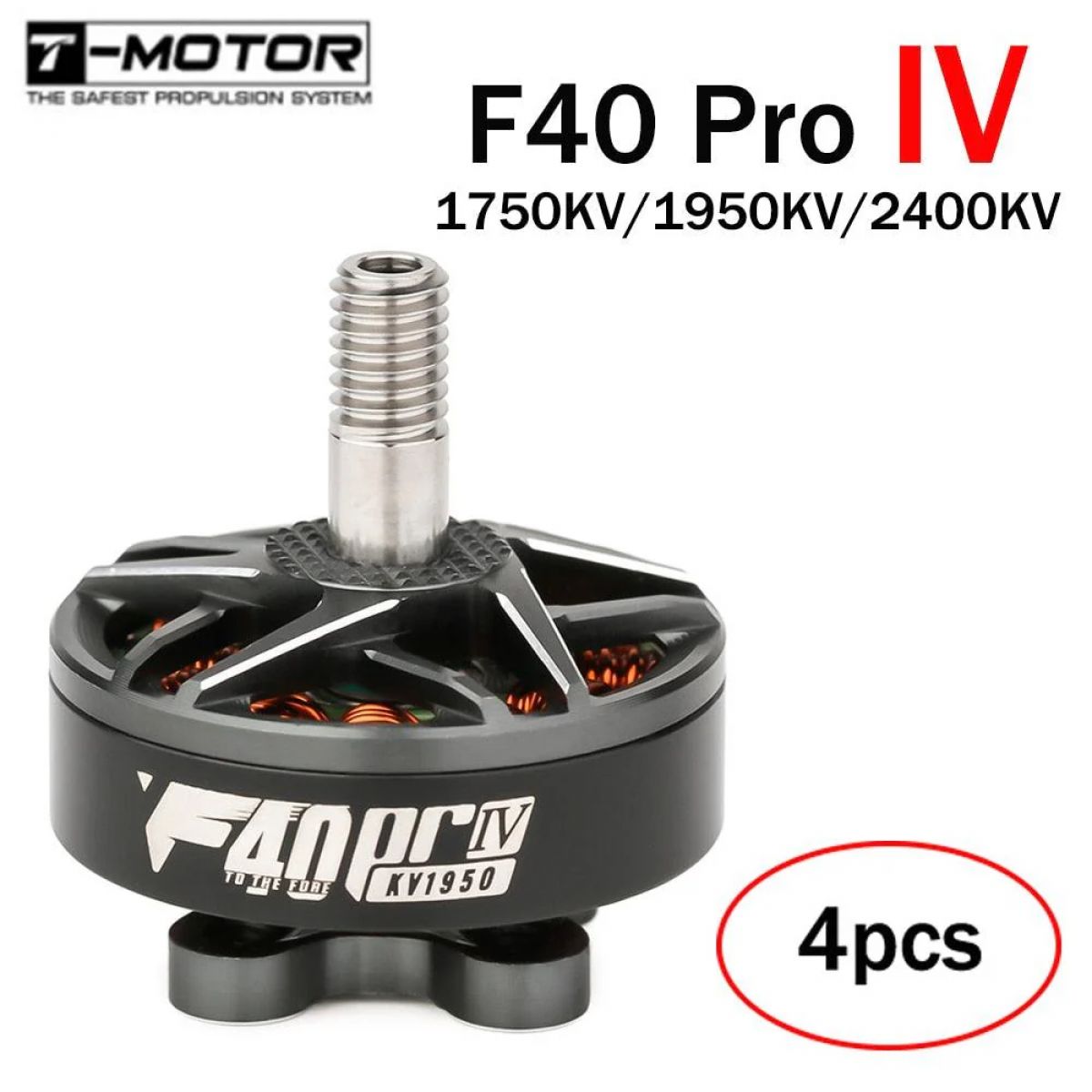 Бесколлекторный мотор T-motor F40 PRO IV 1950KV/2400KV для FPV дронов, тяга до 1.5 кг Бесколлекторный мотор T-motor F40 PRO IV 1950KV/2400KV для FPV дронов, тяга до 1.5 кг