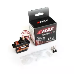 EMAX ES08MA II - 12Г аналоговый сервопривод с металлическими шестернями для RC вертолёта, самолёта, лодки, авто