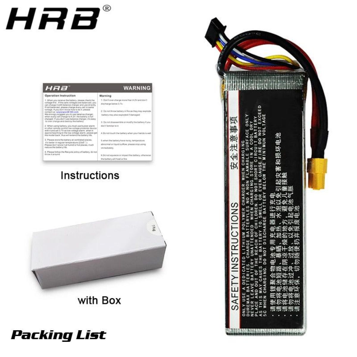 Аккумулятор HRB 6S 22.2В Lipo XT60 для FPV, дронов, вертолётов, самолётов, авто, игрушек Аккумулятор HRB 6S 22.2В Lipo XT60 для FPV, дронов, вертолётов, самолётов, авто, игрушек