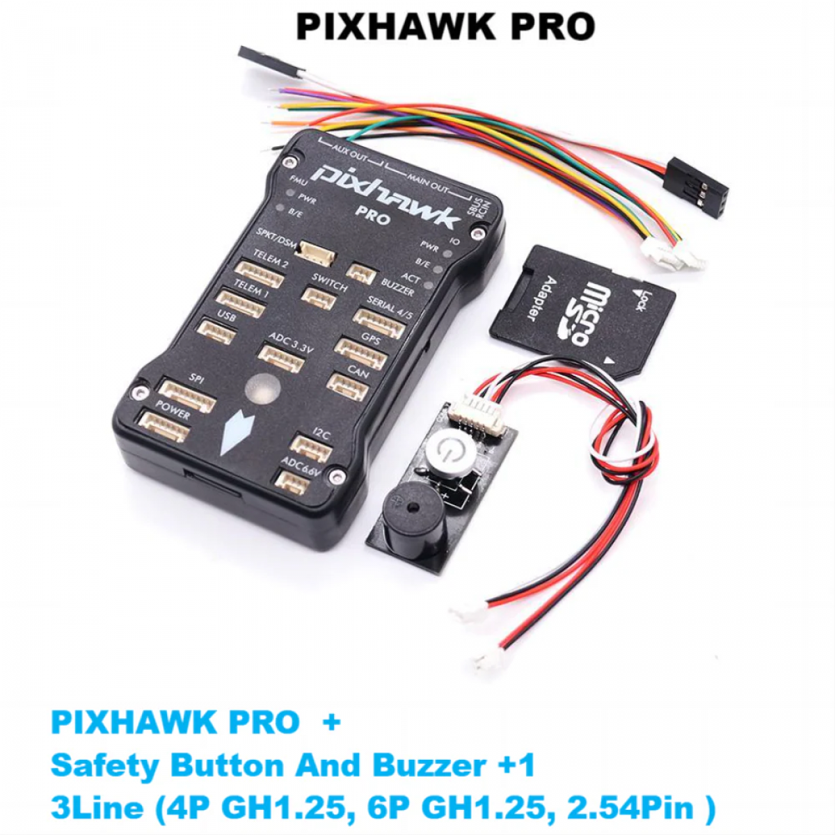 Контроллер автопилота Pixhawk PX4 PRO PIX 32-бит, 4G SD, для квадрокоптера, Ardupilot, ArduPlane, ArduRover Контроллер автопилота Pixhawk PX4 PRO PIX 32-бит, 4G SD, для квадрокоптера, Ardupilot, ArduPlane, ArduRover