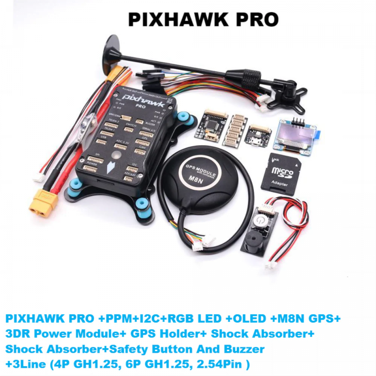 Контроллер автопилота Pixhawk PX4 PRO PIX 32-бит, 4G SD, для квадрокоптера, Ardupilot, ArduPlane, ArduRover Контроллер автопилота Pixhawk PX4 PRO PIX 32-бит, 4G SD, для квадрокоптера, Ardupilot, ArduPlane, ArduRover