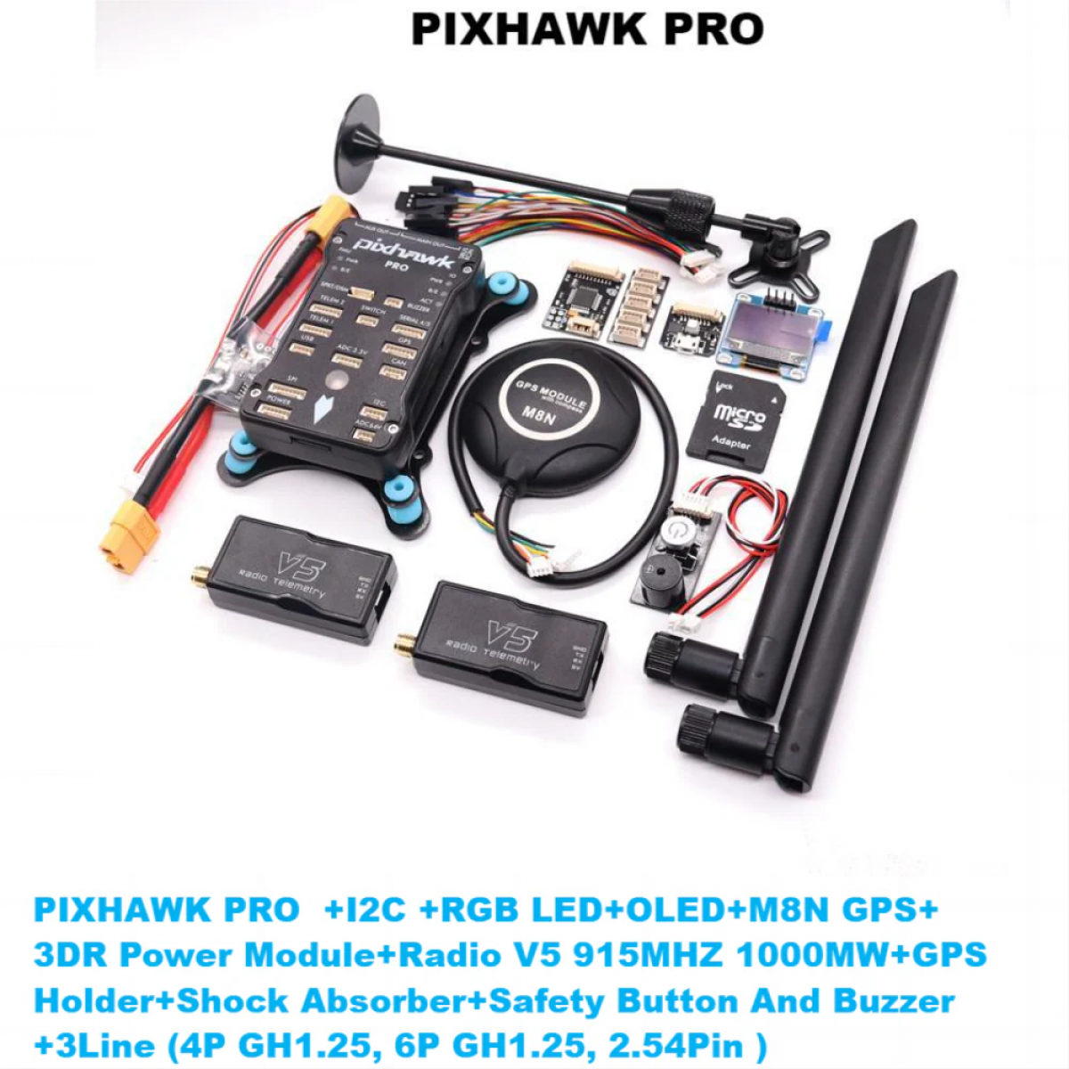 Контроллер автопилота Pixhawk PX4 PRO PIX 32-бит, 4G SD, для квадрокоптера, Ardupilot, ArduPlane, ArduRover Контроллер автопилота Pixhawk PX4 PRO PIX 32-бит, 4G SD, для квадрокоптера, Ardupilot, ArduPlane, ArduRover