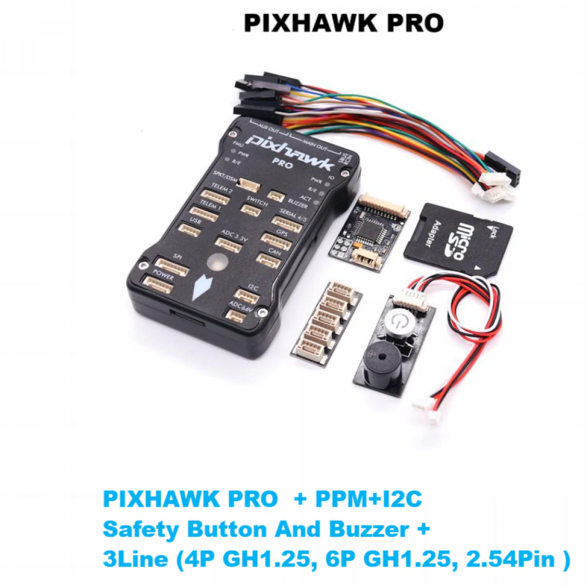 Контроллер автопилота Pixhawk PX4 PRO PIX 32-бит, 4G SD, для квадрокоптера, Ardupilot, ArduPlane, ArduRover Контроллер автопилота Pixhawk PX4 PRO PIX 32-бит, 4G SD, для квадрокоптера, Ardupilot, ArduPlane, ArduRover