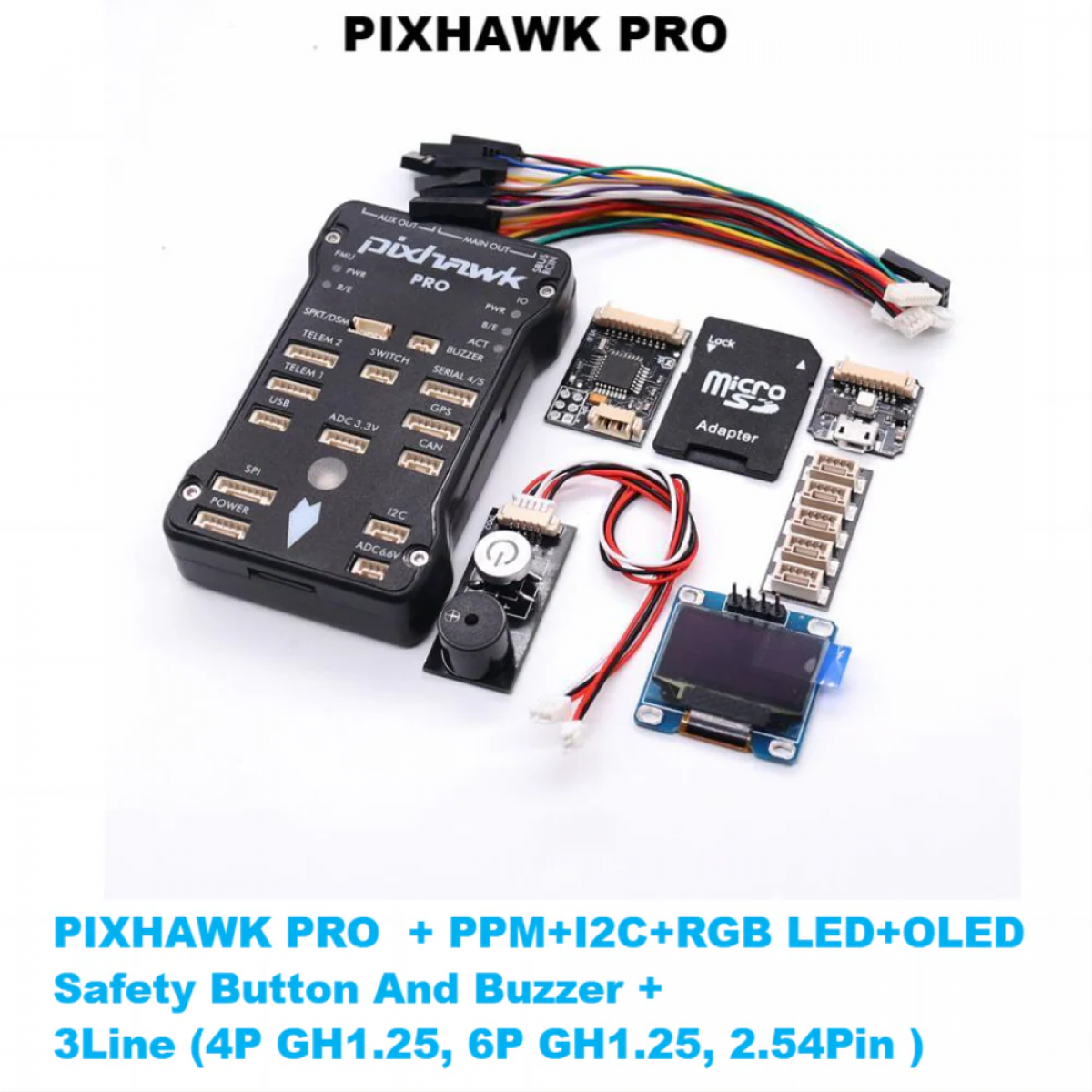 Контроллер автопилота Pixhawk PX4 PRO PIX 32-бит, 4G SD, для квадрокоптера, Ardupilot, ArduPlane, ArduRover Контроллер автопилота Pixhawk PX4 PRO PIX 32-бит, 4G SD, для квадрокоптера, Ardupilot, ArduPlane, ArduRover