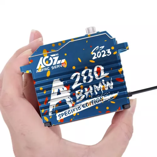 Юбилейный AGFRC A280BHMW - 78KG Влагозащищённый бесколлекторный серво для 1/5 RC авто, самолётов, лодок