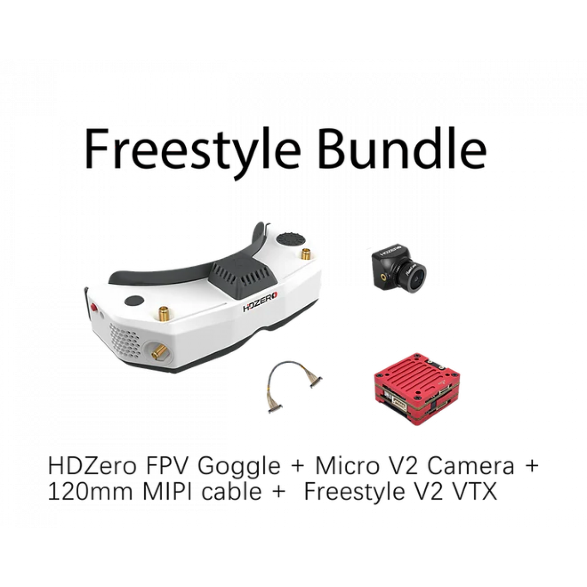 HDZero FPV Goggle 2 Freestyle комплект: FPV очки, Freestyle V2 VTX, Micro V2 камера, кабель 120мм HDZero FPV Goggle 2 Freestyle комплект: FPV очки, Freestyle V2 VTX, Micro V2 камера, кабель 120мм
