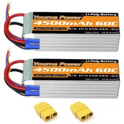 Набор 2 шт. Youme 22.2V 6S Lipo аккумулятор 3300-6500mAh T Deans XT60 XT90 EC5 EC3 для RC моделей
