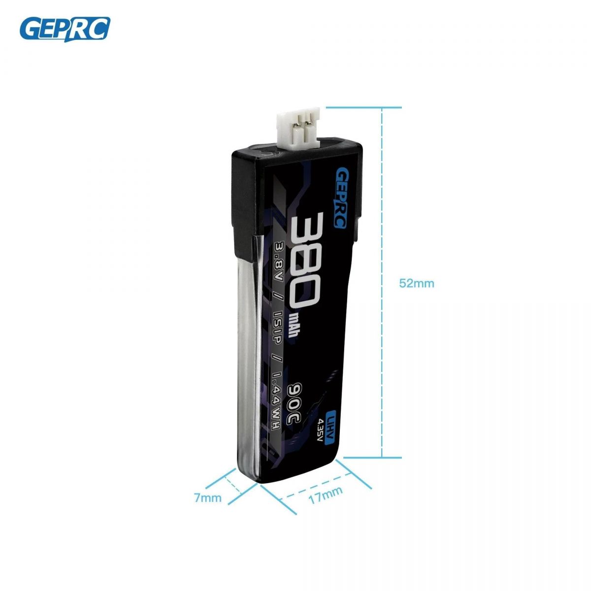 Аккумулятор GEPRC 1S 380mAh 90C для дронов SMART16 RC FPV, аксессуары для квадрокоптеров Аккумулятор GEPRC 1S 380mAh 90C для дронов SMART16 RC FPV, аксессуары для квадрокоптеров